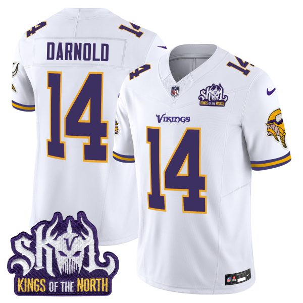 Men's Minnesota Vikings King Of The North Patch Throwback Vapor Limited Jersey - All Stitched - Image 28