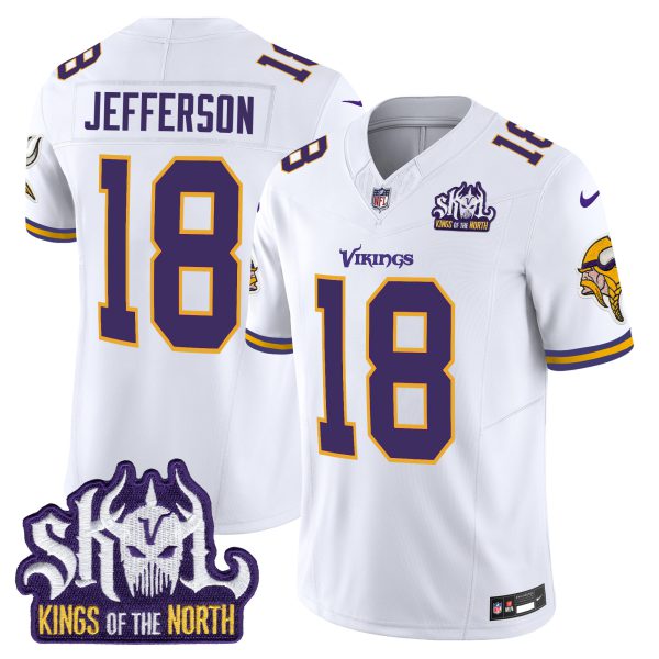 Men's Minnesota Vikings King Of The North Patch Throwback Vapor Limited Jersey - All Stitched - Image 29