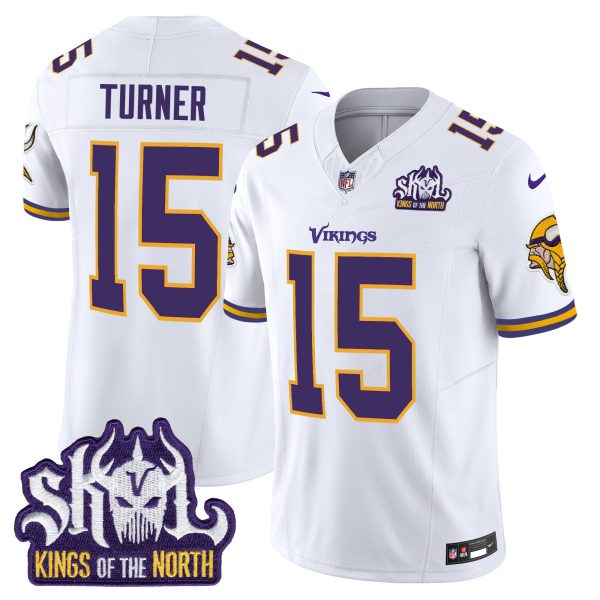 Men's Minnesota Vikings King Of The North Patch Throwback Vapor Limited Jersey - All Stitched - Image 31