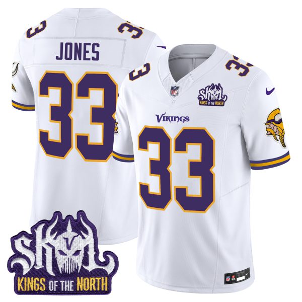 Men's Minnesota Vikings King Of The North Patch Throwback Vapor Limited Jersey - All Stitched - Image 32