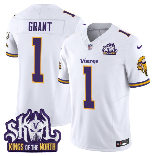 Men's Minnesota Vikings King Of The North Patch Throwback Vapor Limited Jersey - All Stitched - Image 33