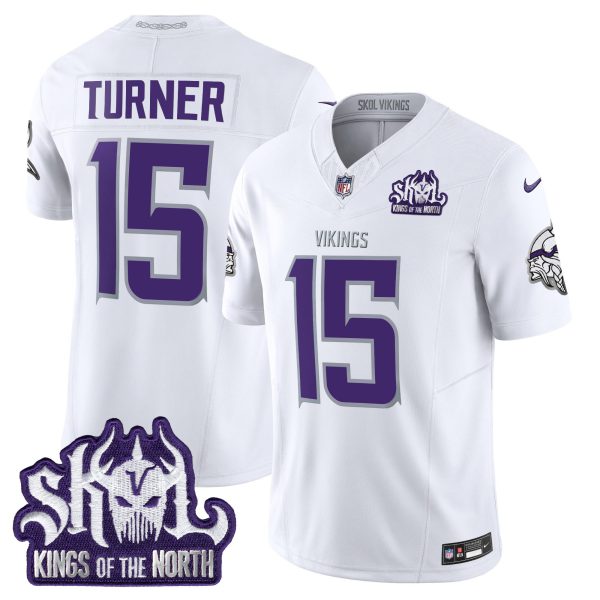 Men's Minnesota Vikings King Of The North Patch Throwback Vapor Limited Jersey - All Stitched - Image 40