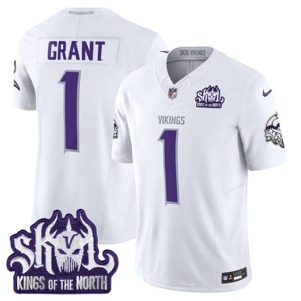 Men's Minnesota Vikings King Of The North Patch Throwback Vapor Limited Jersey - All Stitched - Image 42