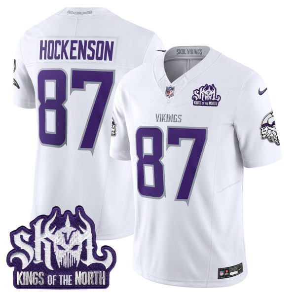 Men's Minnesota Vikings King Of The North Patch Throwback Vapor Limited Jersey - All Stitched - Image 44