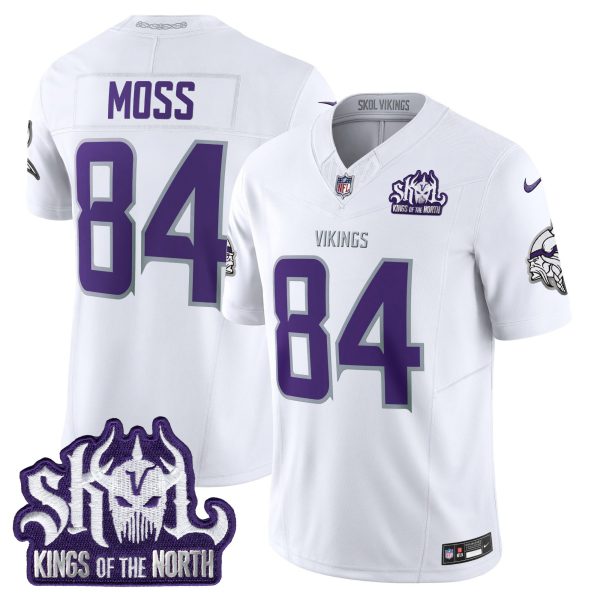 Men's Minnesota Vikings King Of The North Patch Throwback Vapor Limited Jersey - All Stitched - Image 45