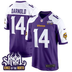Men's Minnesota Vikings King Of The North Patch Game Jersey - All Stitched