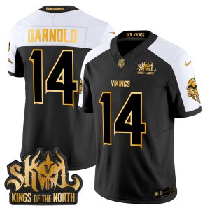 Men's Minnesota Vikings 2024 Winter Warrior Skol Patch Gold Vapor Limited Jersey - All Stitched