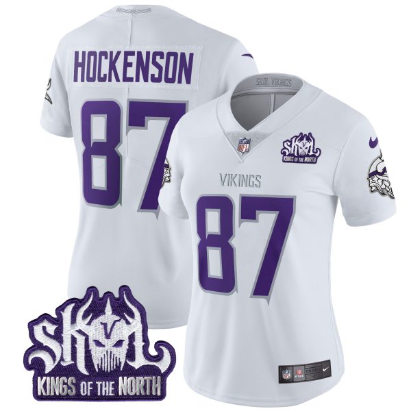 Women's Minnesota Vikings 2024 Winter Warrior Skol Patch Vapor Limited Jersey - All Stitched - Image 8