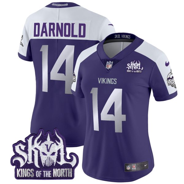 Women's Minnesota Vikings 2024 Winter Warrior Skol Patch Vapor Limited Jersey - All Stitched - Image 28