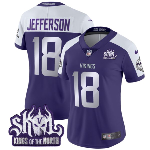 Women's Minnesota Vikings 2024 Winter Warrior Skol Patch Vapor Limited Jersey - All Stitched - Image 30