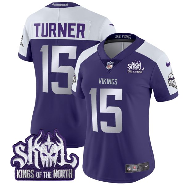 Women's Minnesota Vikings 2024 Winter Warrior Skol Patch Vapor Limited Jersey - All Stitched - Image 31