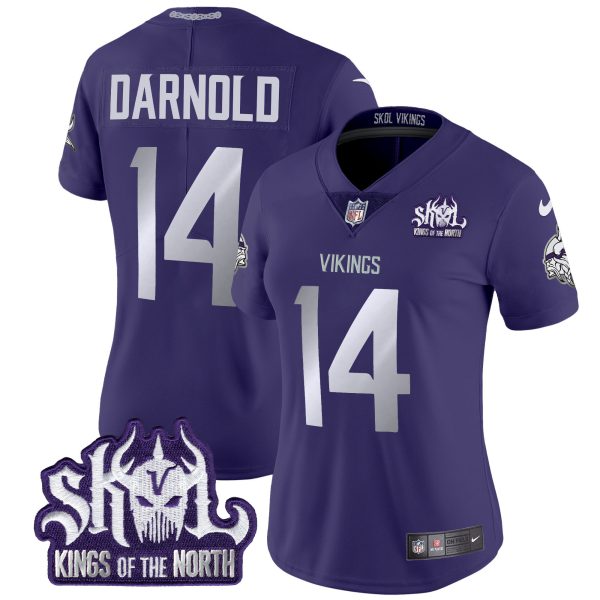 Women's Minnesota Vikings 2024 Winter Warrior Skol Patch Vapor Limited Jersey - All Stitched - Image 37