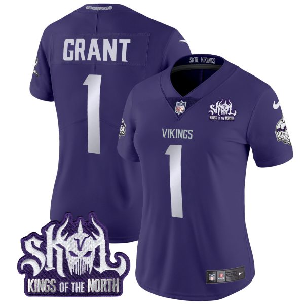 Women's Minnesota Vikings 2024 Winter Warrior Skol Patch Vapor Limited Jersey - All Stitched - Image 42