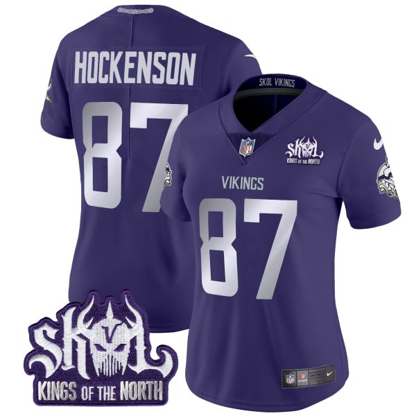 Women's Minnesota Vikings 2024 Winter Warrior Skol Patch Vapor Limited Jersey - All Stitched - Image 44
