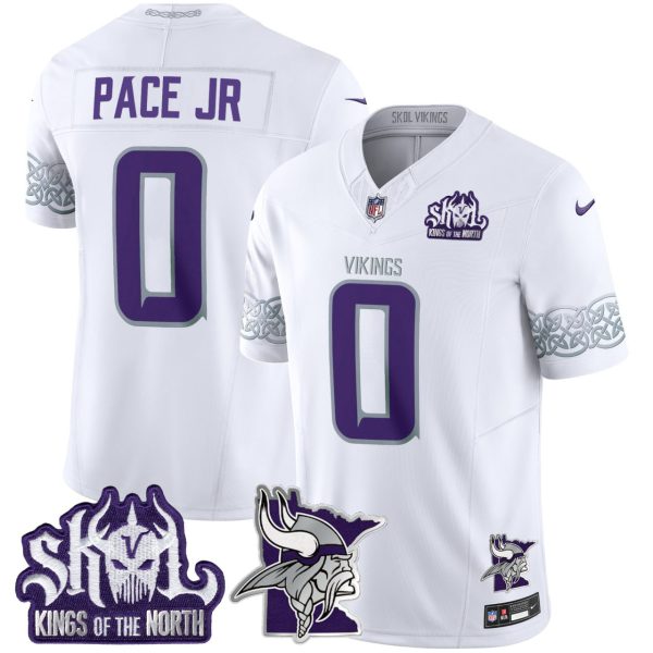 Ivan Pace Jr. Minnesota Vikings White Jersey - All Stitched
