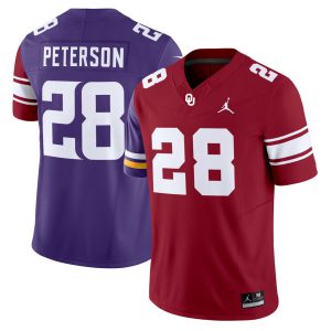 Adrian Peterson Minnesota Vikings Mix Oklahoma Sooners Jersey - All Stitched