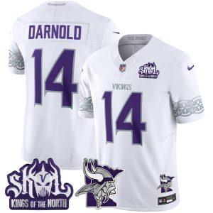 Men's Minnesota Vikings 2024 Winter Warrior Skol Patch Vapor Limited Jersey V2 - All Stitched