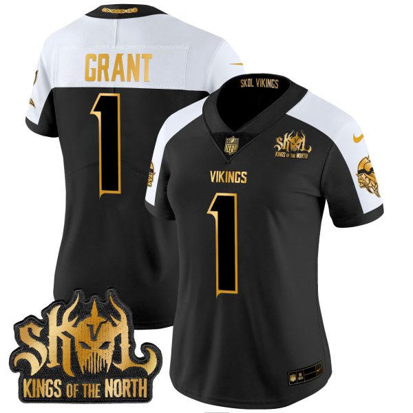 Women's Minnesota Vikings 2024 Winter Warrior Skol Patch Gold Vapor Limited Jersey - All Stitched - Image 6