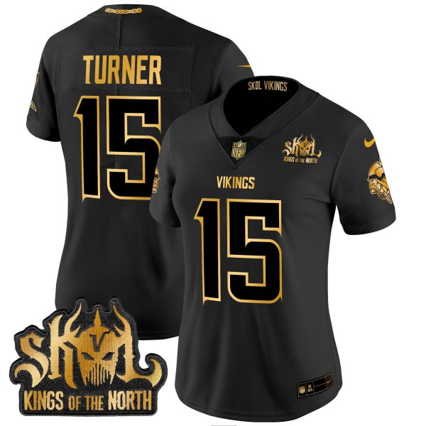 Women's Minnesota Vikings 2024 Winter Warrior Skol Patch Gold Vapor Limited Jersey - All Stitched - Image 22