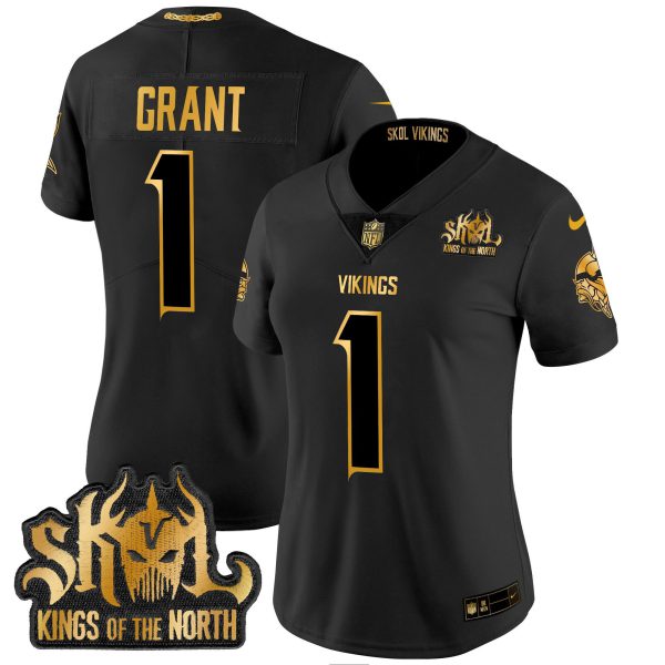 Women's Minnesota Vikings 2024 Winter Warrior Skol Patch Gold Vapor Limited Jersey - All Stitched - Image 24