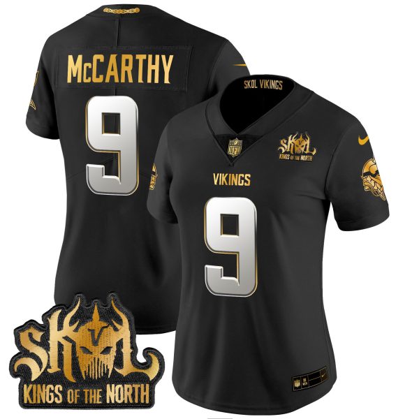 Women's Minnesota Vikings 2024 Winter Warrior Skol Patch Gold Vapor Limited Jersey - All Stitched - Image 30