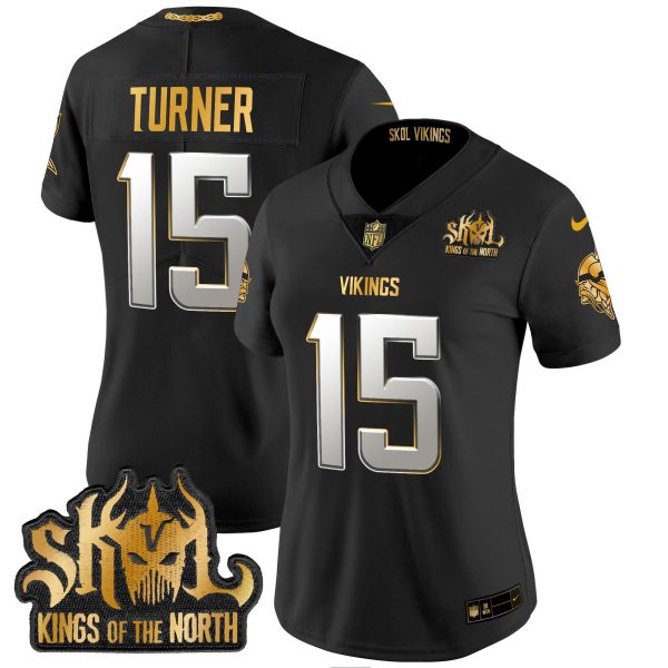 Women's Minnesota Vikings 2024 Winter Warrior Skol Patch Gold Vapor Limited Jersey - All Stitched - Image 31