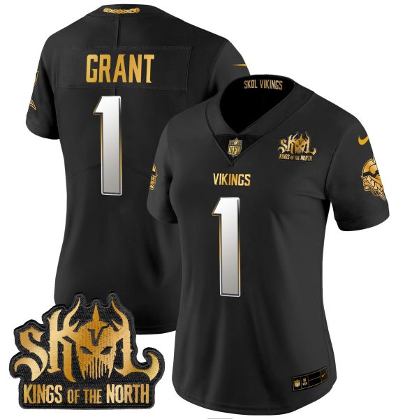 Women's Minnesota Vikings 2024 Winter Warrior Skol Patch Gold Vapor Limited Jersey - All Stitched - Image 33
