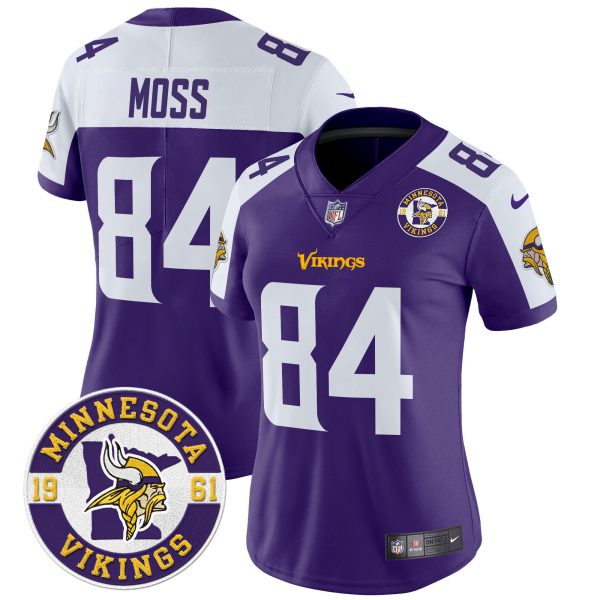Women's Minnesota Vikings 2024 Vapor Limited Jersey V2 - Est. 1961 Patch - All Stitched - Image 9