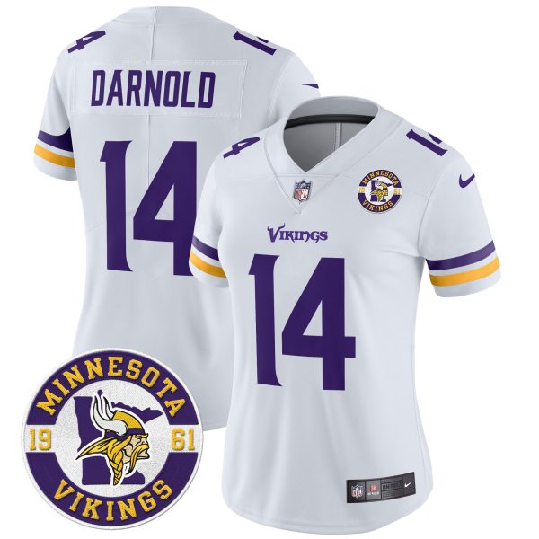 Women's Minnesota Vikings 2024 Vapor Limited Jersey V2 - Est. 1961 Patch - All Stitched - Image 28