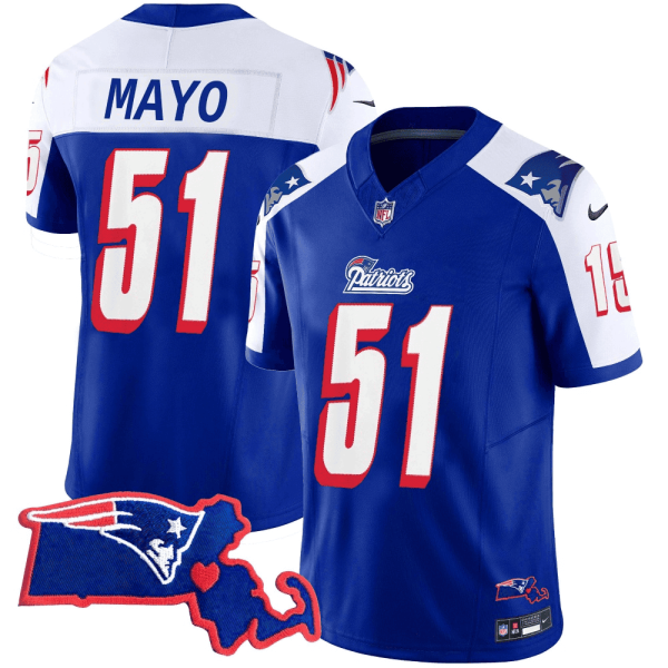 #51 Jerod Mayo New England Patriots Limited Jersey - All Stitched - Image 2
