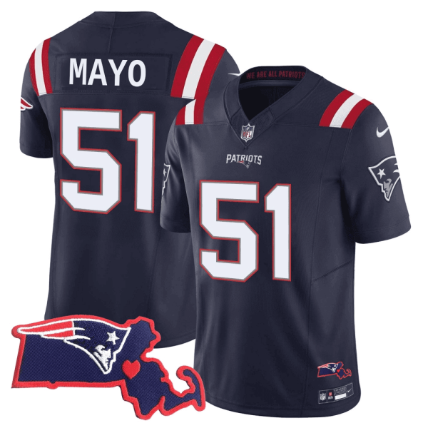 #51 Jerod Mayo New England Patriots Limited Jersey - All Stitched - Image 3