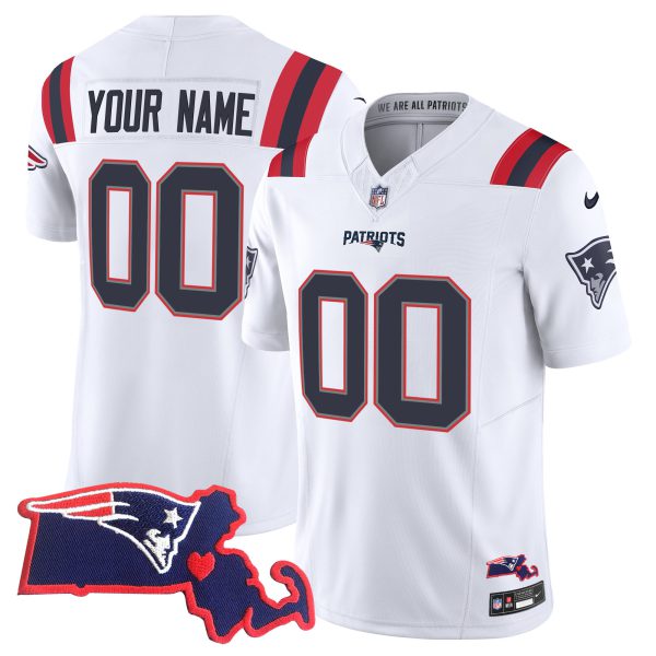 Patriots Massachusetts Patch Vapor Custom Jersey - All Stitched - Image 5