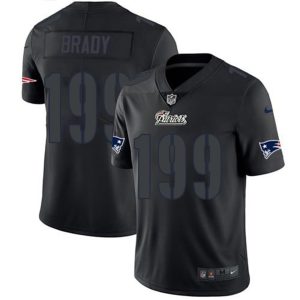 Tom Brady New England Patriots Black #199 Jersey - All Stitched