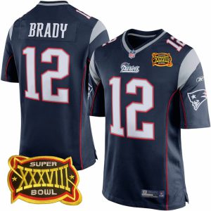 Tom Brady New England Patriots Super Bowl 38 Patch Jersey - All Stitched