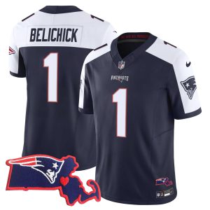 Women's Patriots Massachusetts Patch Vapor Jersey - All Stitched