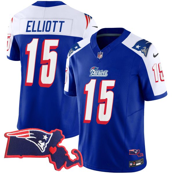 Men's Patriots 1996 Throwback State Patch Vapor Jersey - All Stitched - Image 9