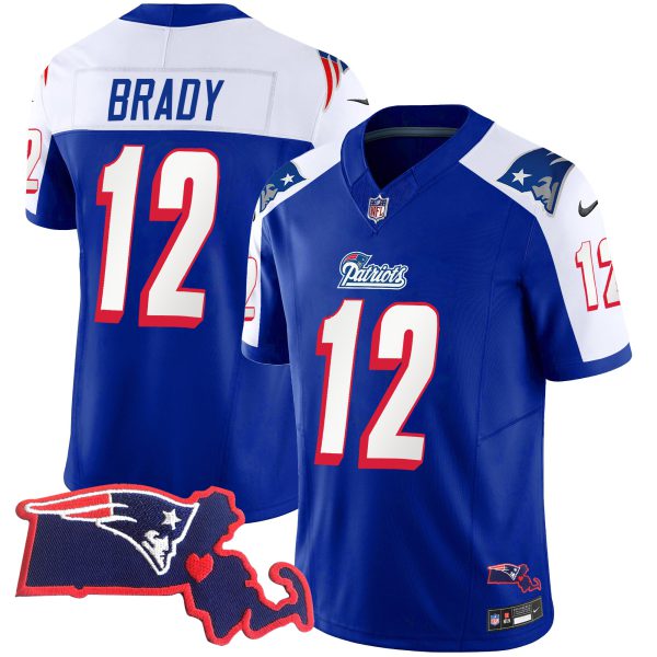 Men's Patriots 1996 Throwback State Patch Vapor Jersey - All Stitched - Image 10