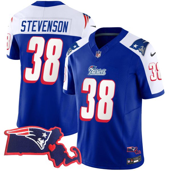 Men's Patriots 1996 Throwback State Patch Vapor Jersey - All Stitched - Image 11