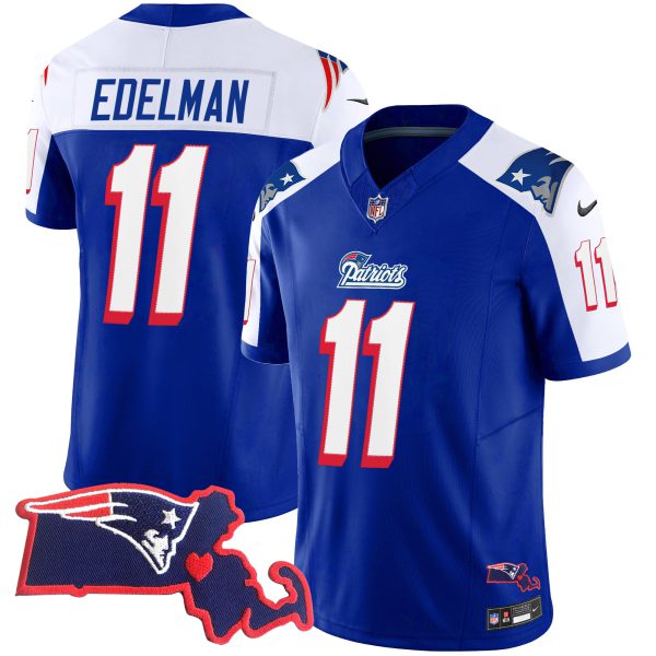 Men's Patriots 1996 Throwback State Patch Vapor Jersey - All Stitched - Image 12