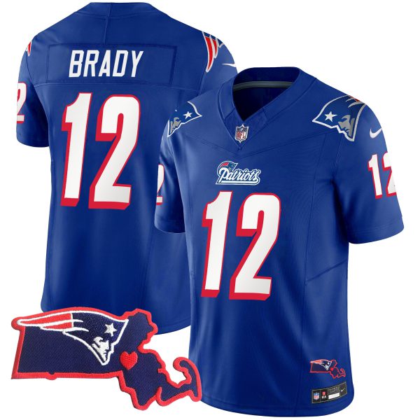 Men's Patriots 1996 Throwback State Patch Vapor Jersey - All Stitched - Image 16