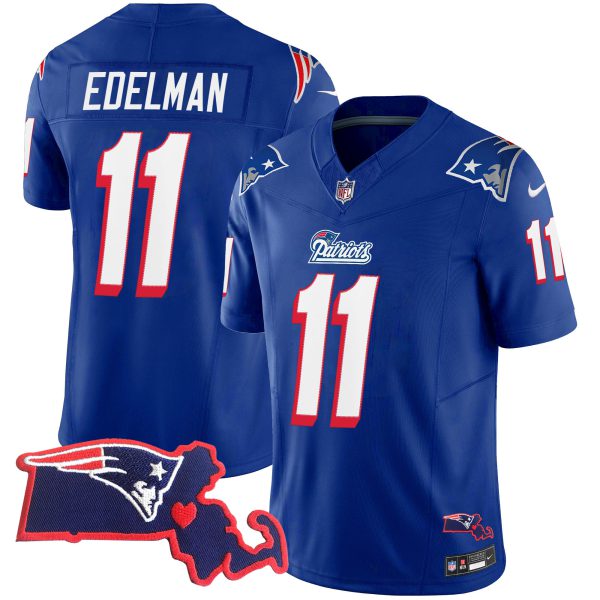 Men's Patriots 1996 Throwback State Patch Vapor Jersey - All Stitched - Image 18