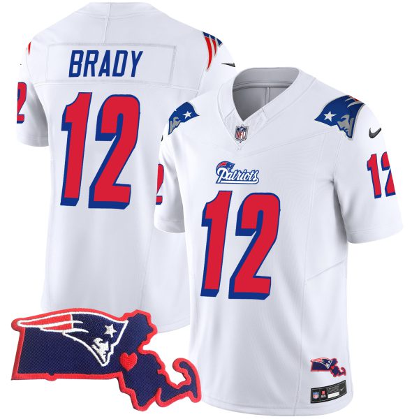 Men's Patriots 1996 Throwback State Patch Vapor Jersey - All Stitched - Image 28