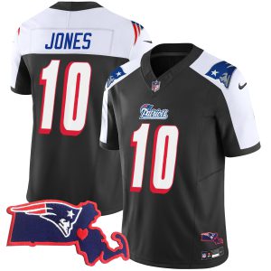 Men's Patriots 1996 Throwback State Patch Vapor Jersey - All Stitched