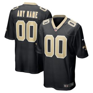 New Orleans Saints Black Custom Jersey - All Stitched