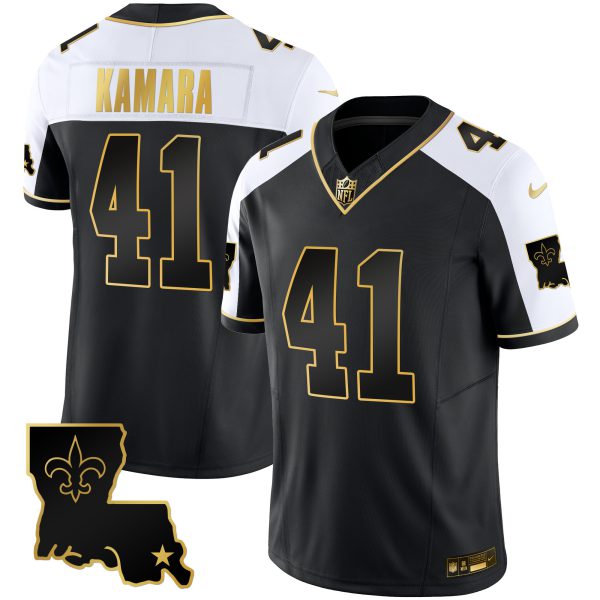 Men's Saints 1987 Legacy Gold Vapor Jersey - All Stitched - Image 3