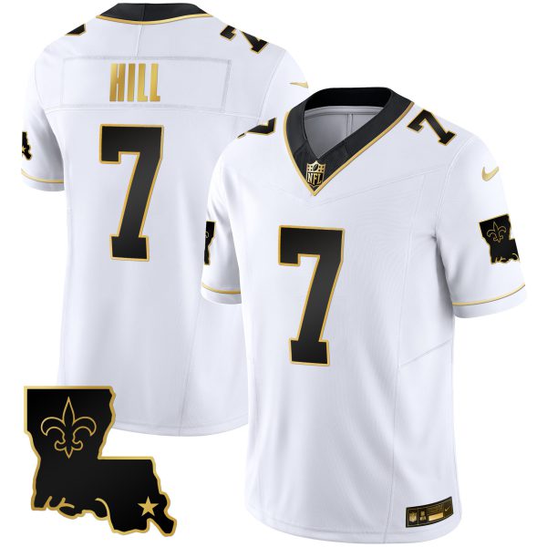 Men's Saints 1987 Legacy Gold Vapor Jersey - All Stitched - Image 39