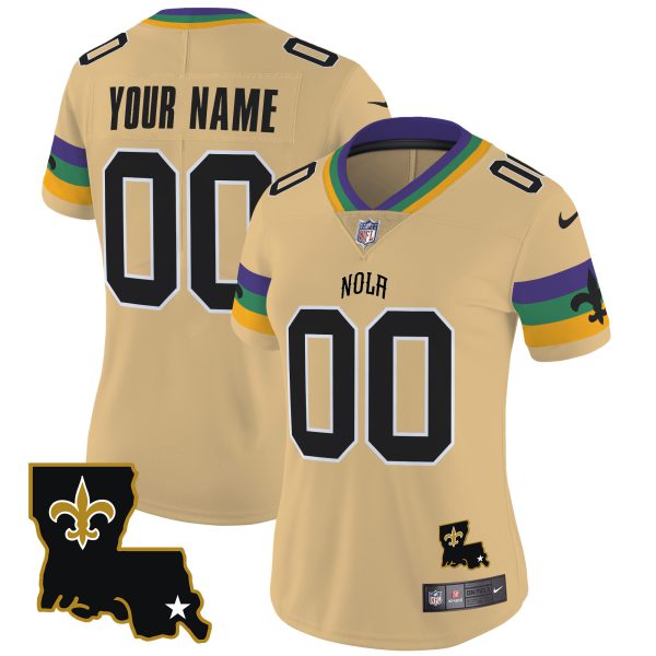 Saints 2024 New Orleans City Vapor Limited Custom Jersey - All Stitched - Image 7