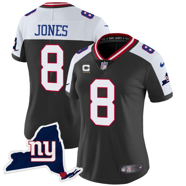 Women's Giants New York State Map Patch Limited Jersey V2 - All Stitched - Image 5