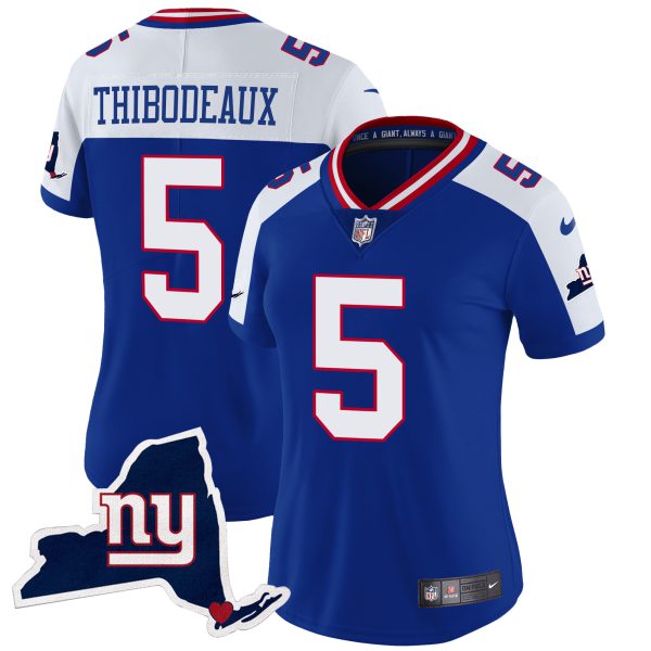 Women's Giants New York State Map Patch Limited Jersey V2 - All Stitched - Image 8