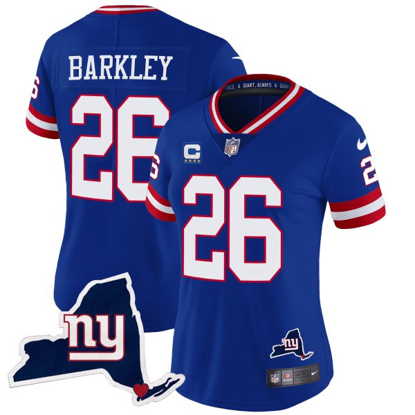 Women's Giants New York State Map Patch Limited Jersey V2 - All Stitched - Image 12
